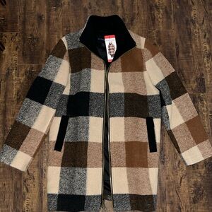 Women’s Medium Pendleton Wool Blend Plaid Coat